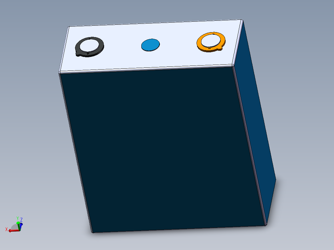 方形电芯210A主视图