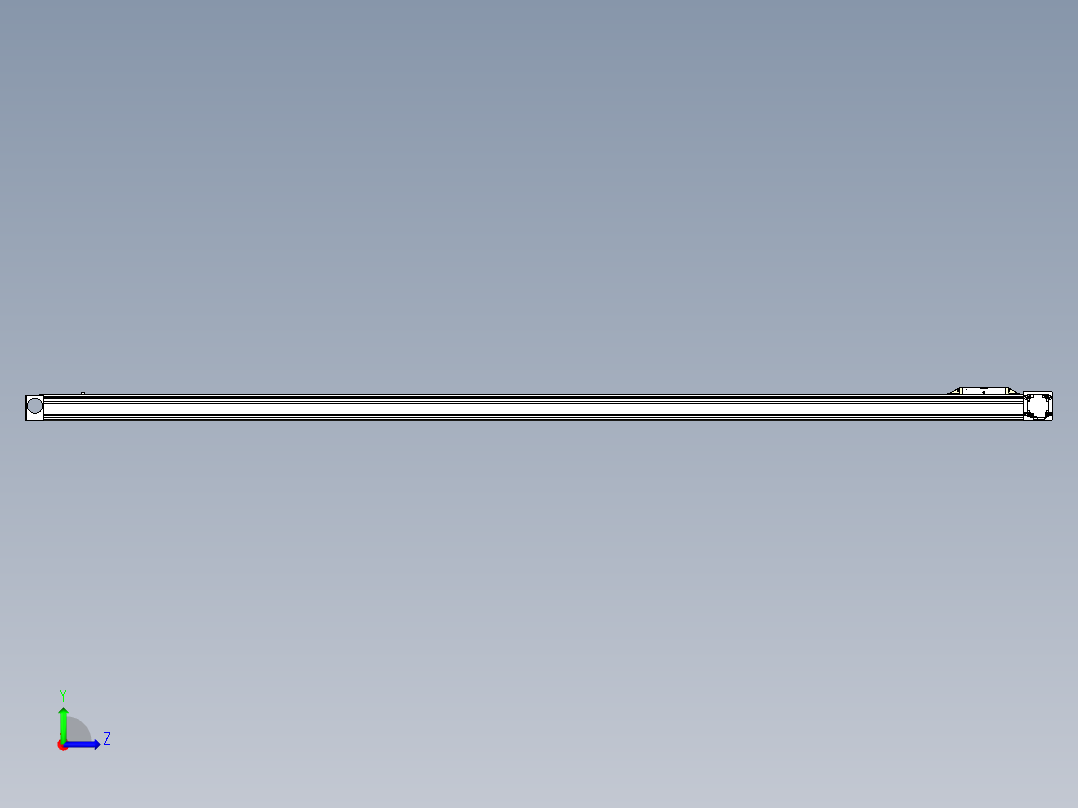 Toyo东佑达直线模组-M80M-S-X102-2500-R-M40-C4左视图