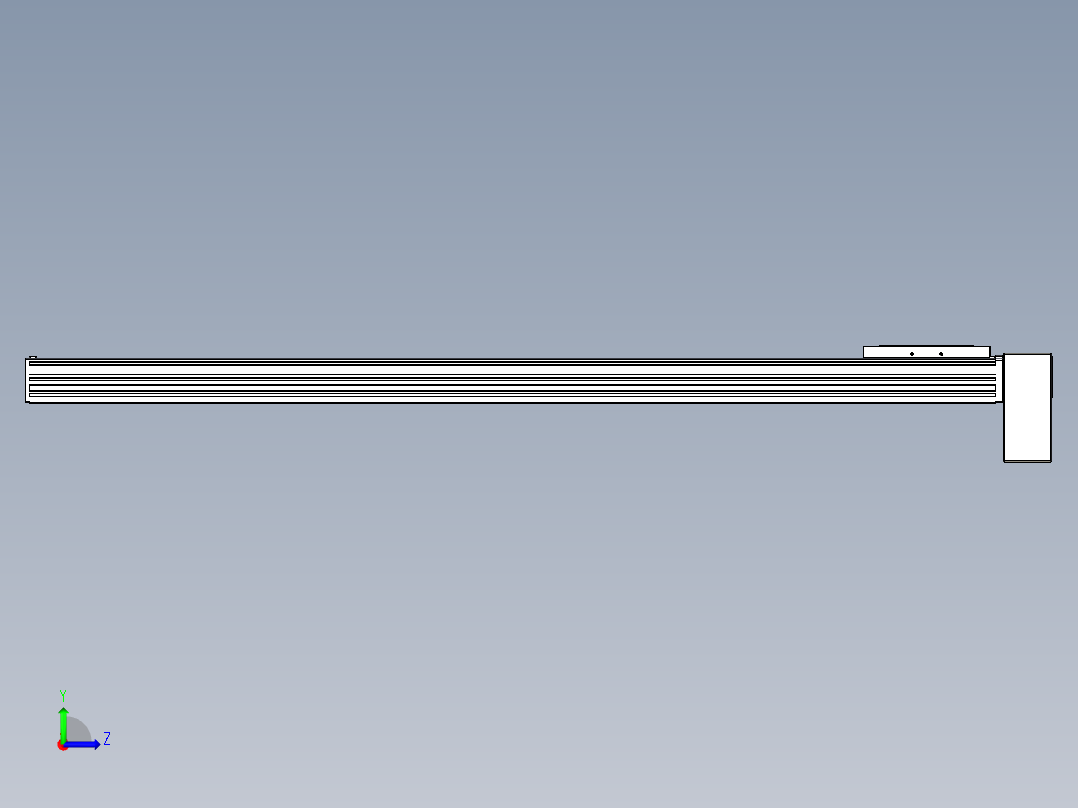 同步带全封闭直线模组TPA-HCB-120D-90-L1100-LP-Y-P40-N3左视图