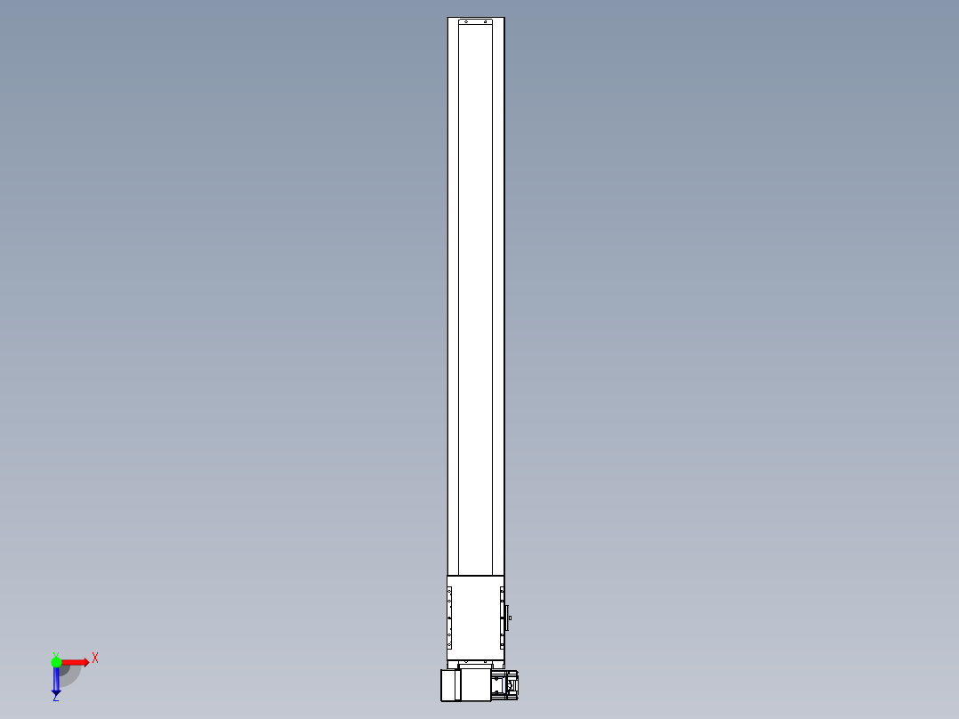 同步带全封闭直线模组TPA-HCB-120D-90-L1100-LP-Y-P40-N3俯视图