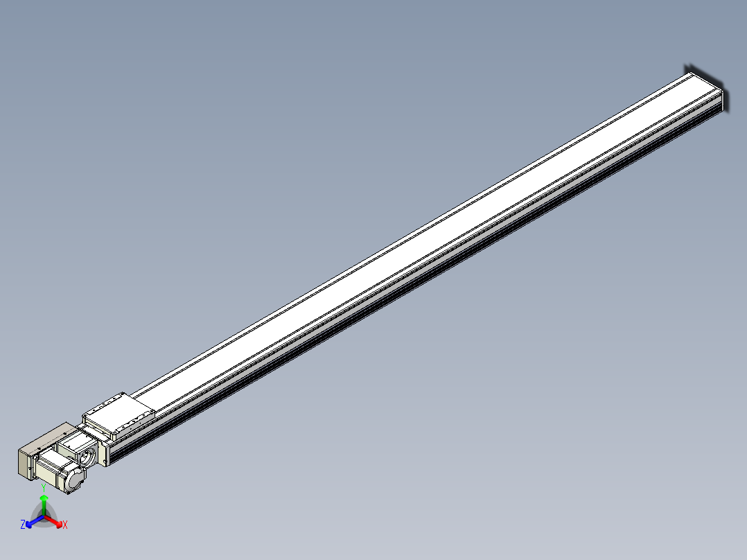 同步带全封闭直线模组TPA-HCB-105D-90-L1700-ML-Y-P20-N3正等轴测图