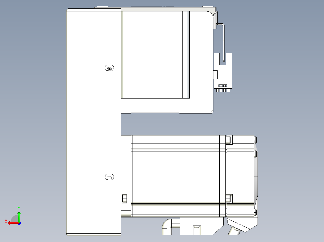 同步带全封闭直线模组TPA-HCB-85D-90-L400-LP-Y-P20-N3后视图
