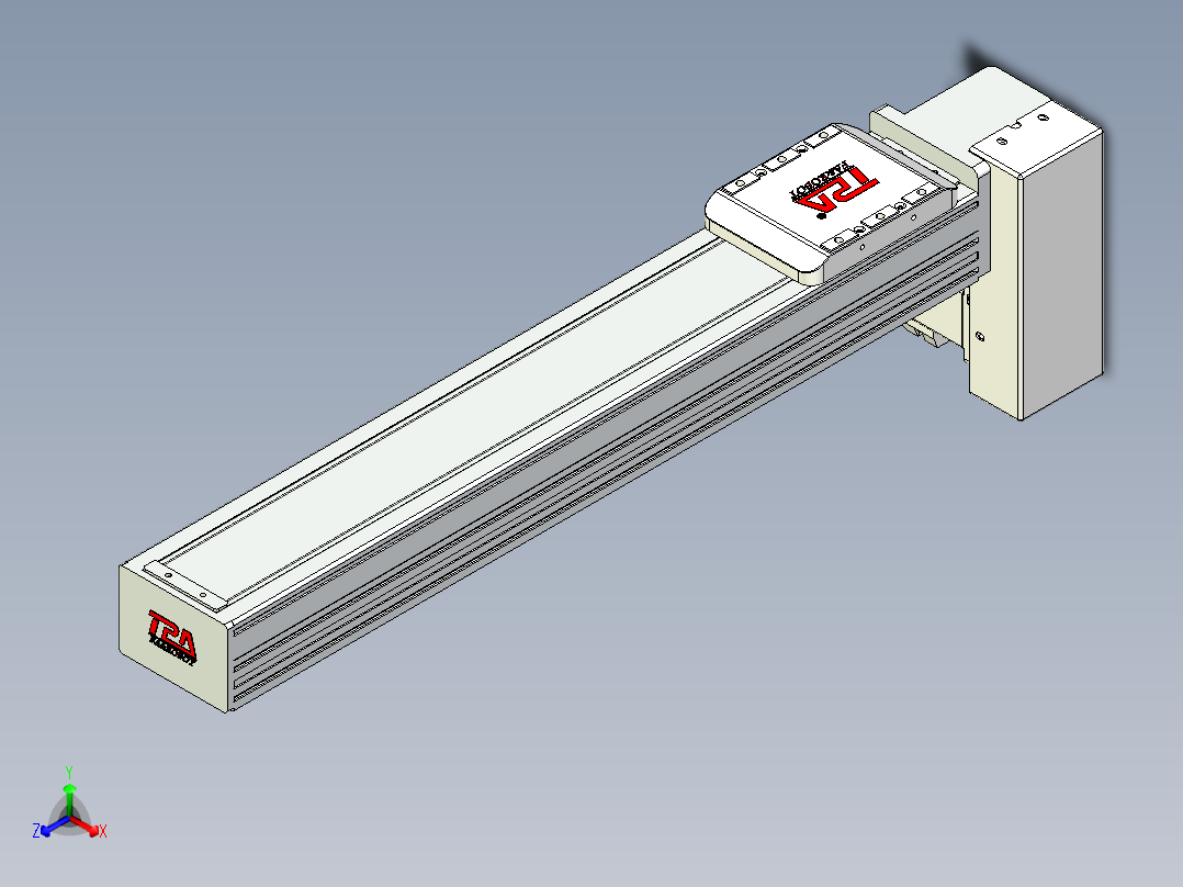 同步带全封闭直线模组TPA-HCB-85D-90-L400-LP-Y-P20-N3正等轴测图