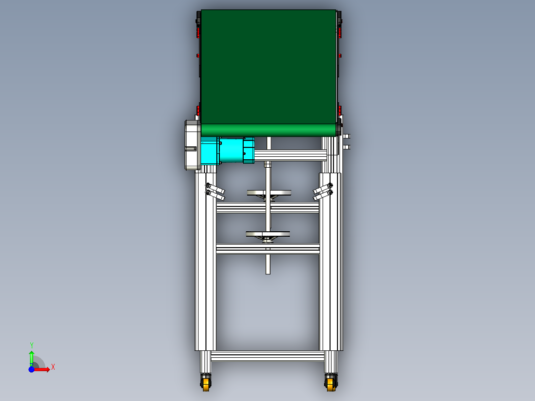LE-XC4040-平面升降输送线右边驱动前视图