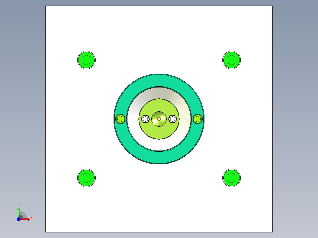 蓝牙耳机外壳注塑模具设计【三维UG】前视图