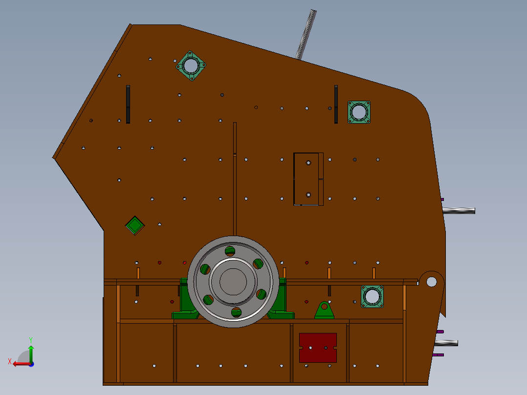 破碎机、反击式破碎机后视图