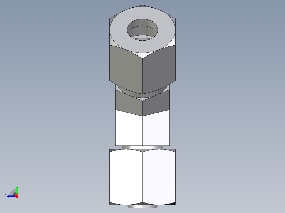 卡套式工业通用硬管接头EO_Swivel_nut_45_deg_elbow_EV08ZLCF右视图