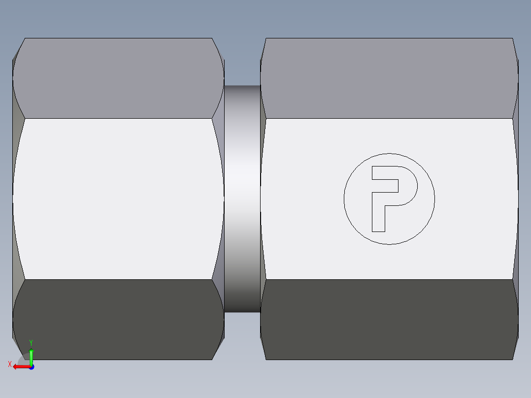 卡套式工业通用硬管接头EO_Swivel_connector_GAI14ZSM71后视图