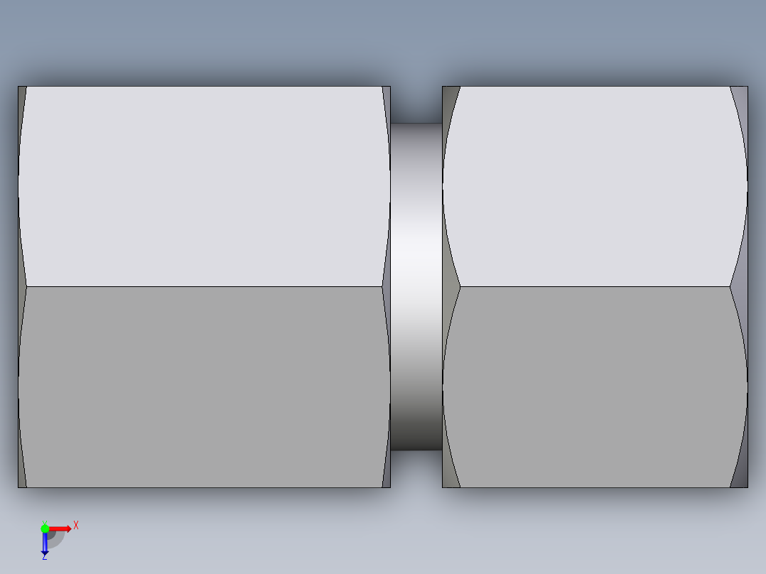 卡套式工业通用硬管接头EO_Swivel_connector_GAI14ZSM71俯视图