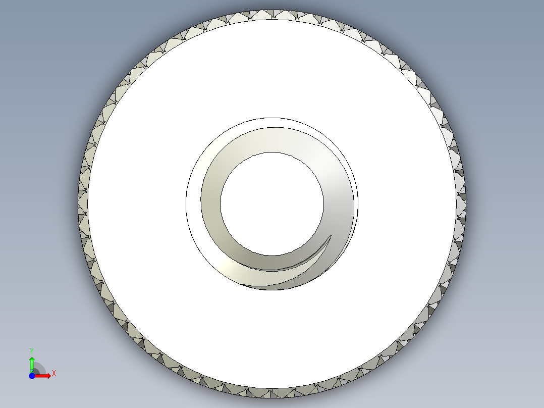 开槽滚花螺钉-M2 x 6mm前视图