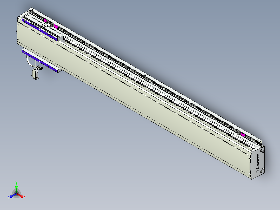 威洛博VL系列直线电机模组-VL14S3-S1100正等轴测图