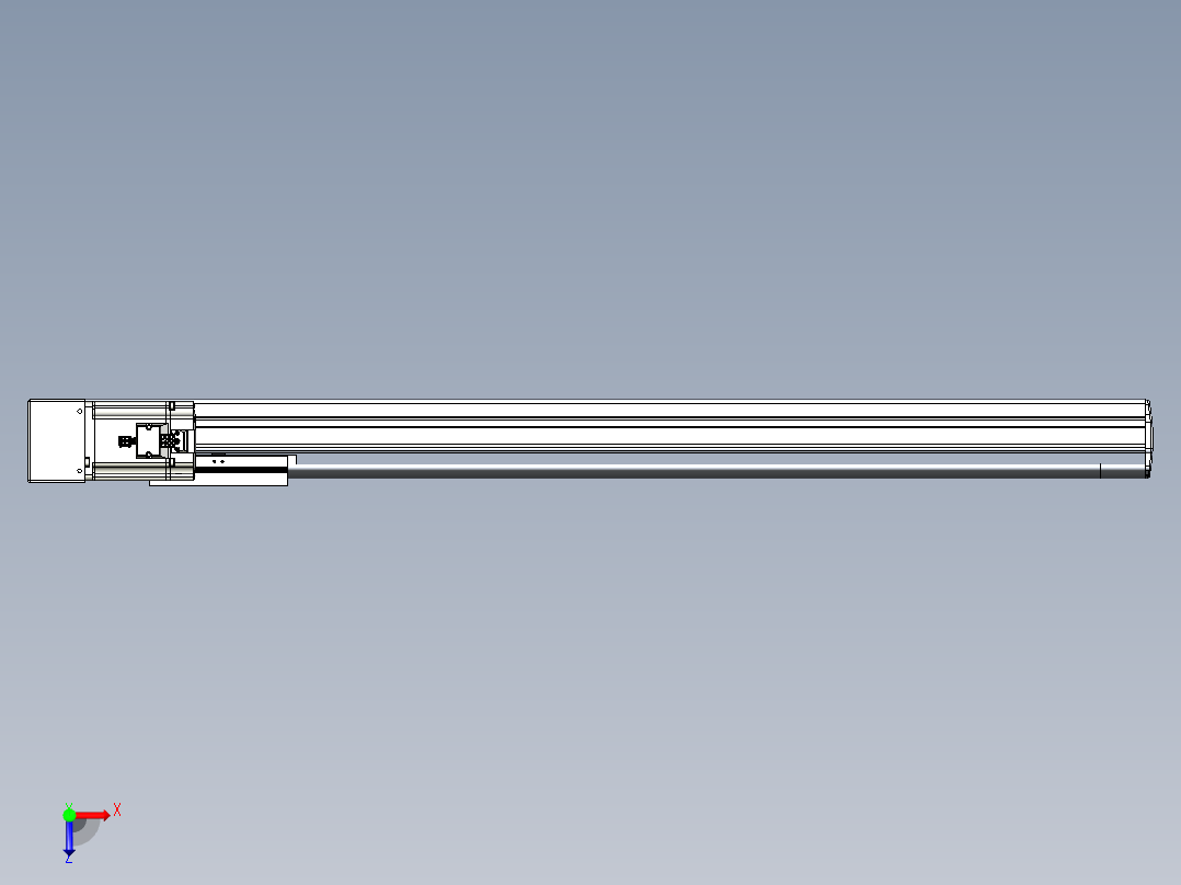 VF丝杆传动-一般环境VF14-Lxx-C-S800-BR-ZP75-C3俯视图