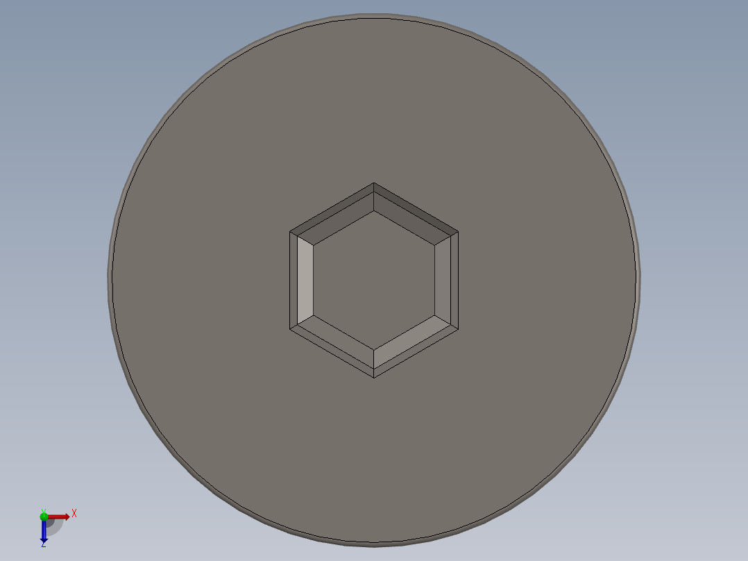 Screw_ISO_10642_M10x70_A2.SLDPRT俯视图