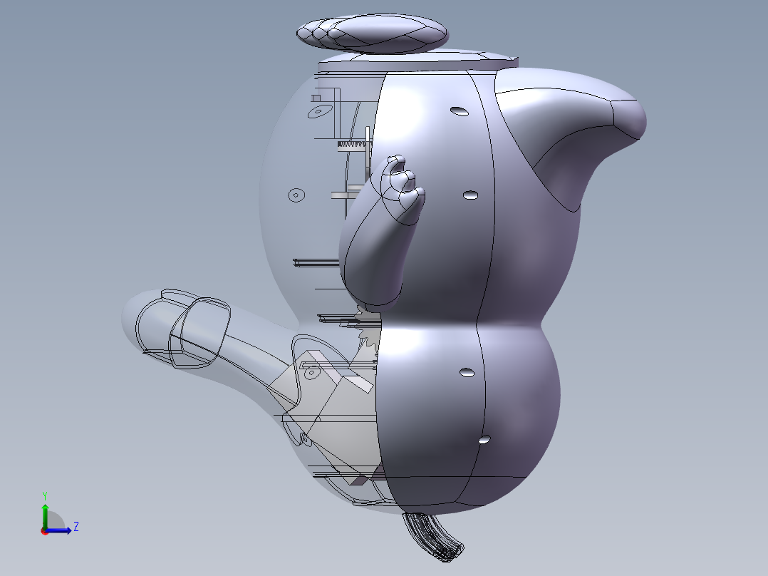可达鸭模型左视图