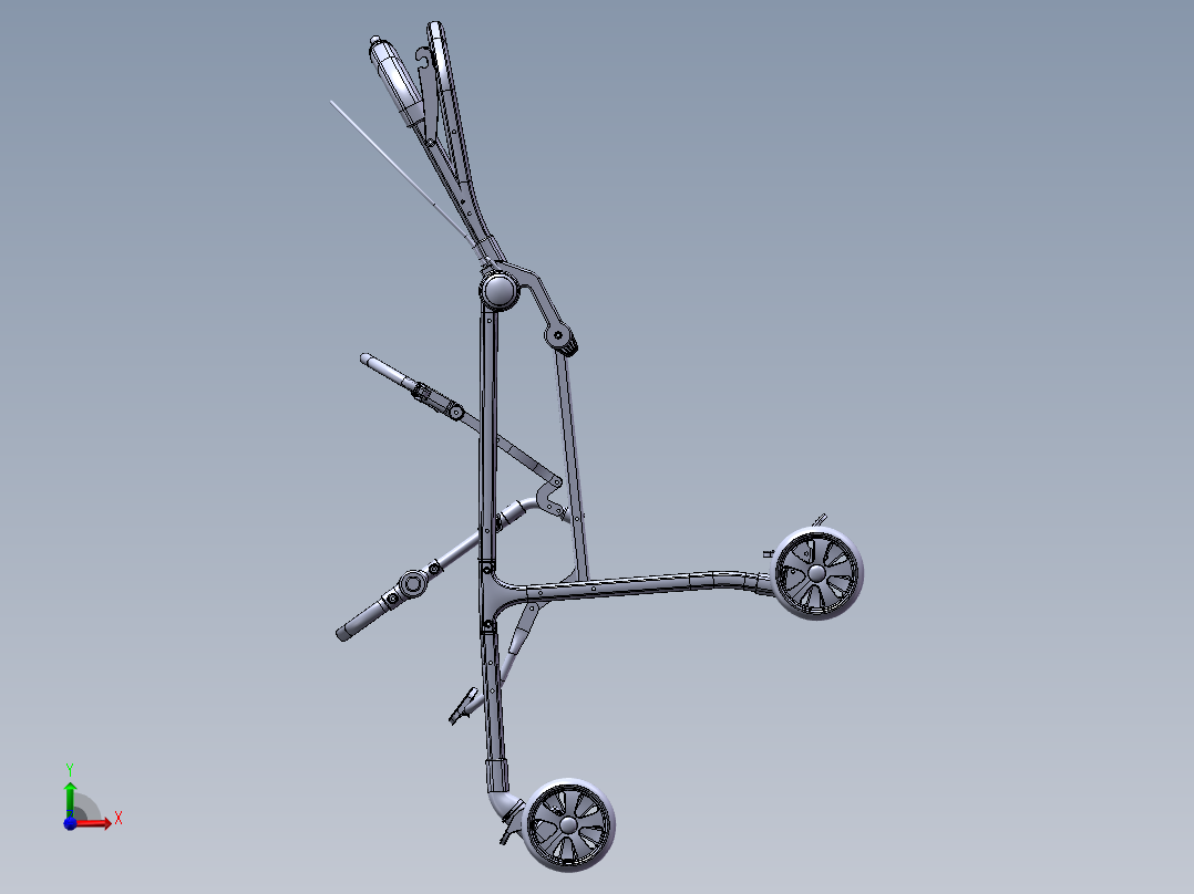 基于SolidWorks婴儿车三维前视图