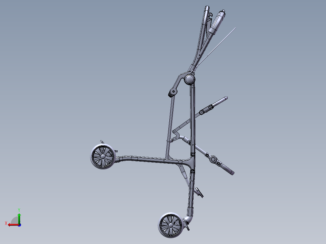 基于SolidWorks婴儿车三维后视图
