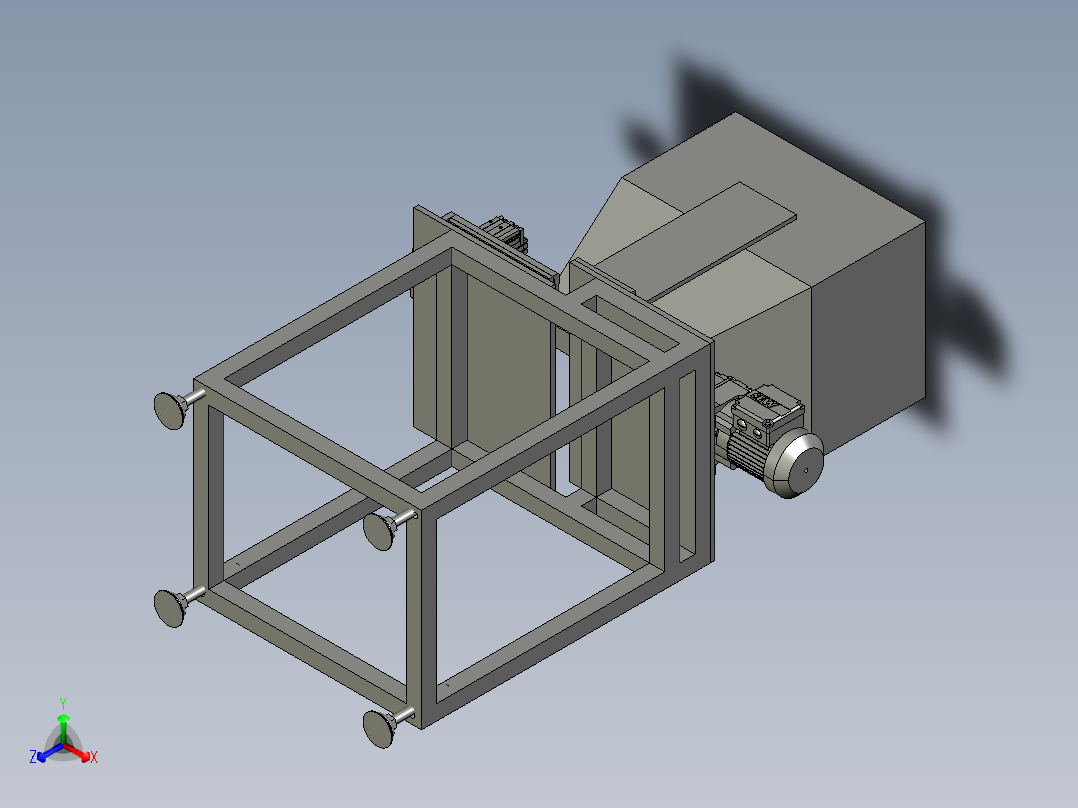 中药搅碎机总装配三维图==1476208==35正等轴测图