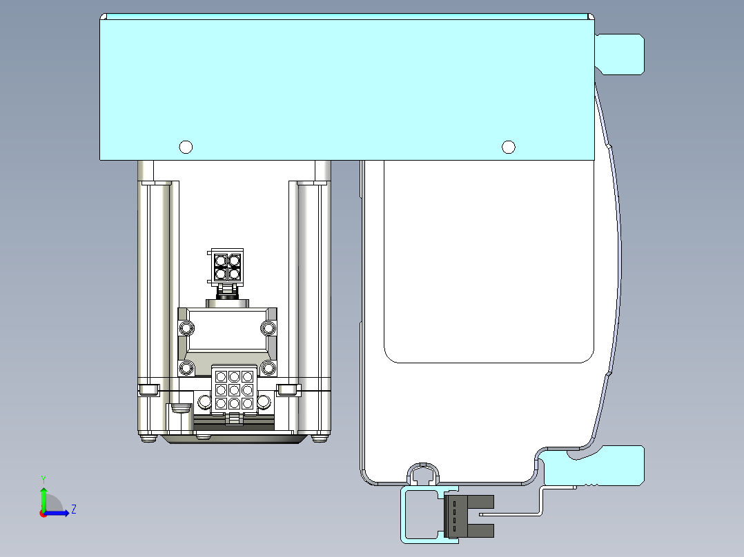 威洛博VBF同步带传动一般环境VBF14-L45-S2250-BRD-ZP40-C3左视图