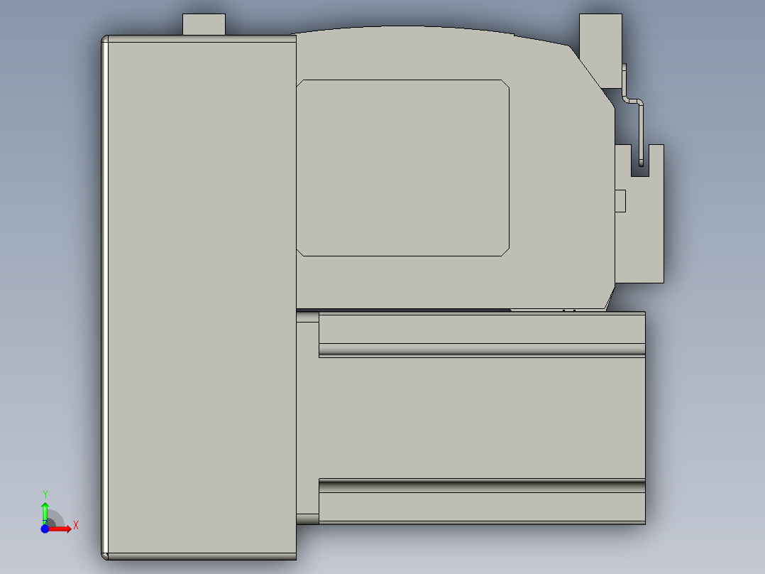 直线模组WG-LHB12-S350-LD设计图纸前视图