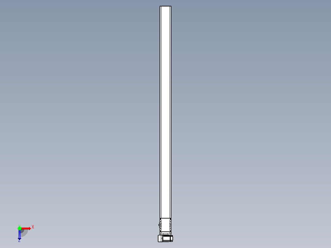 同步带全封闭直线模组TPA-HCB-105D-90-L1950-LU-Y-P20-N3俯视图