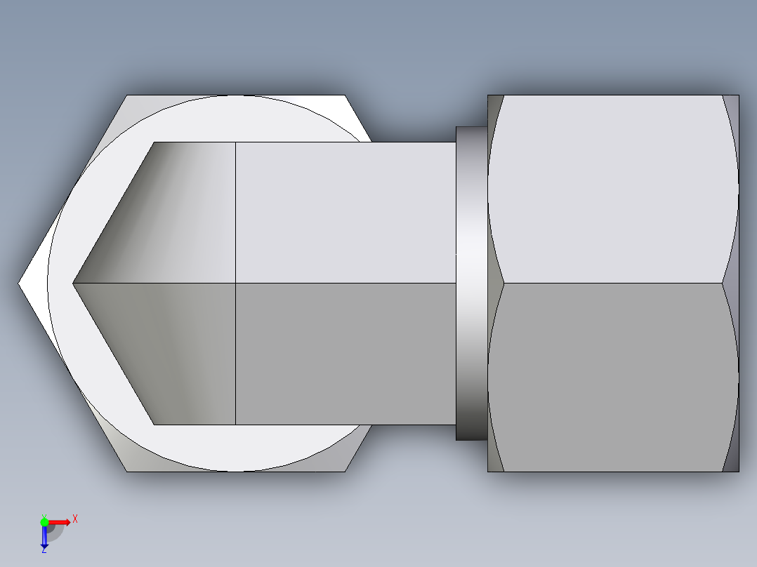 卡套式工业通用硬管接头EO_Swivel_nut_elbow_EW20ZSCF俯视图