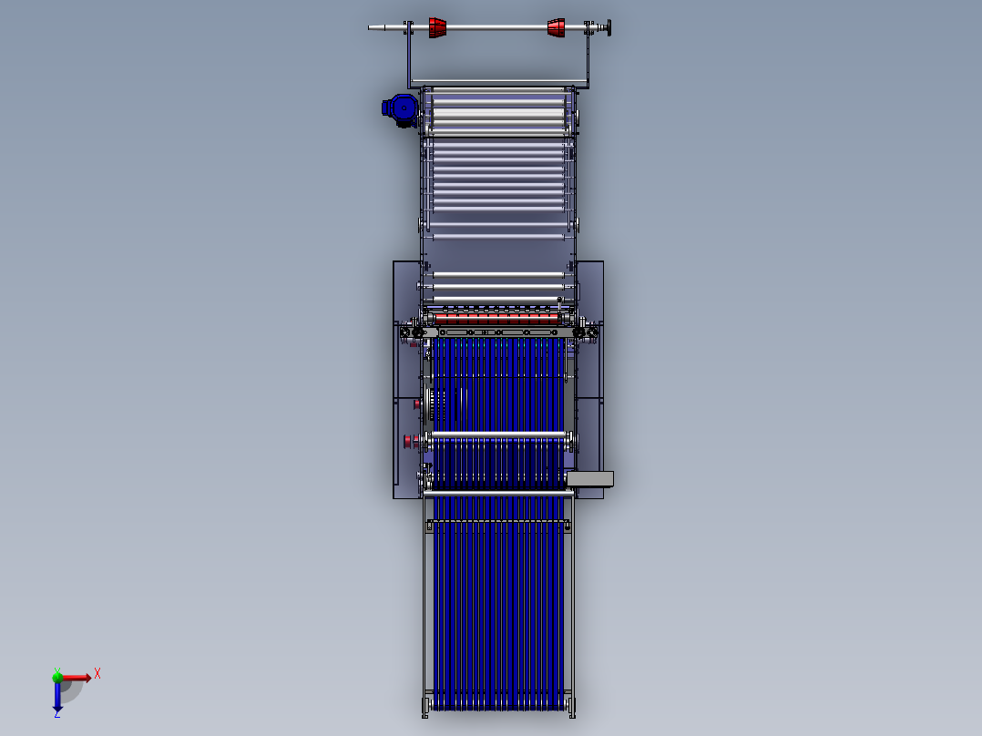 侧焊接制袋机俯视图