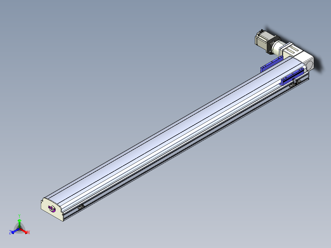 同步带滑台-半封闭B17-L100-S1600-L-P75-D3-N3主视图