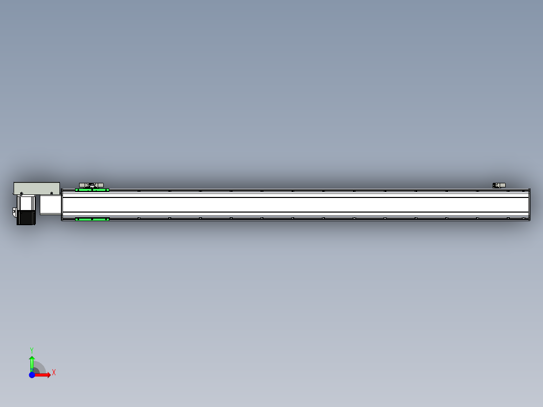 同步带滑台-半封闭B10H-L45-S1300-R-P40-D3前视图