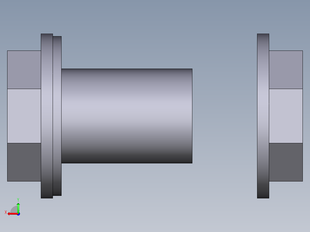 31LIFV 用溶剂焊接插座D罐接头，螺纹接头，螺纹接头拧紧螺母女R1和EPDM或FPM平垫圈后视图