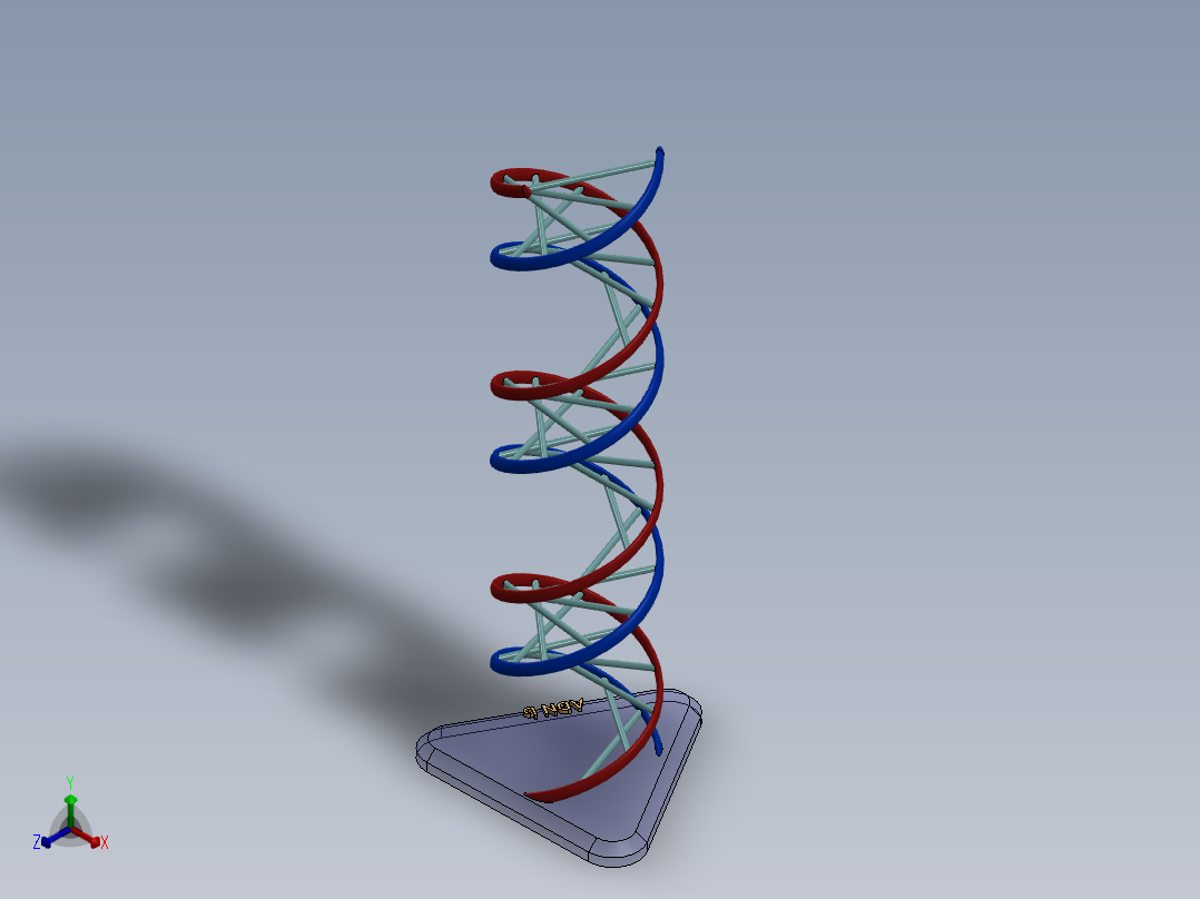 DNA基因染色体正等轴测图