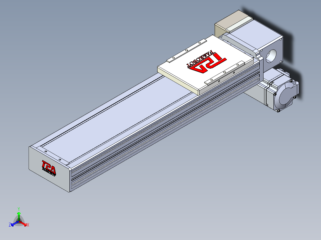 同步带全封闭直线模组TPA-HCB-110D-90-L300-RP-C-P40-N3主视图