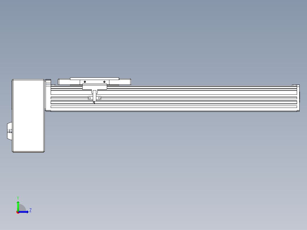 同步带全封闭直线模组TPA-HCB-110D-90-L300-RP-C-P40-N3左视图