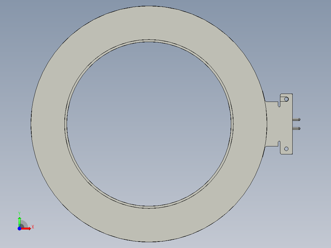 基恩士CA-R20_kc图纸模型前视图
