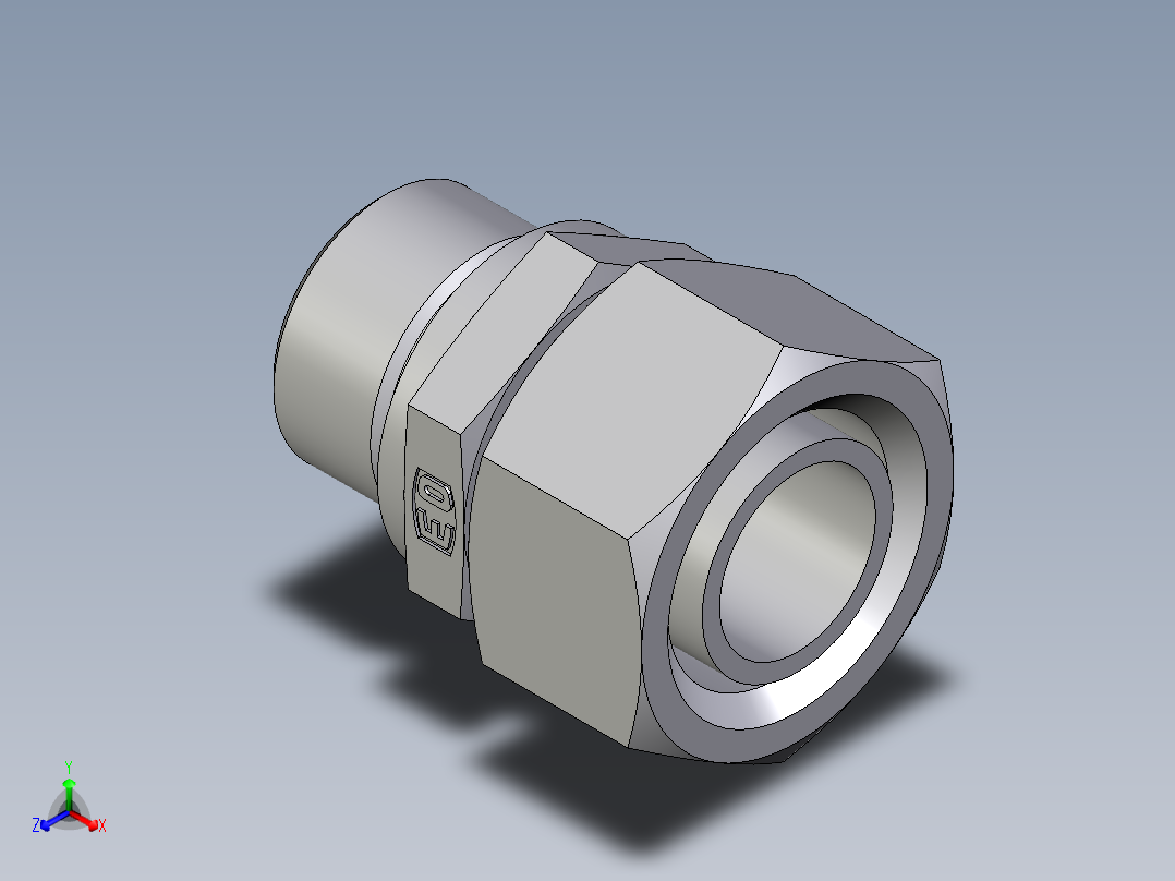卡套式工业通用硬管接头EO_Standpipe_connector_EVGE22LMEDCF主视图