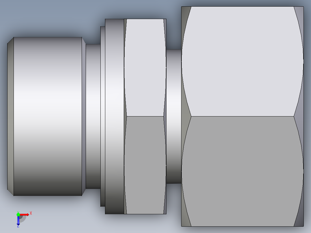 卡套式工业通用硬管接头EO_Standpipe_connector_EVGE22LMEDCF俯视图
