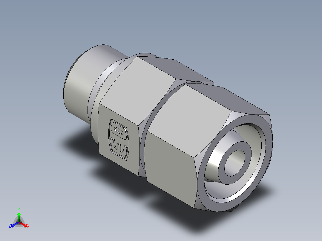 卡套式工业通用硬管接头EO_Swivel_connector_EGE10SMEDCF主视图