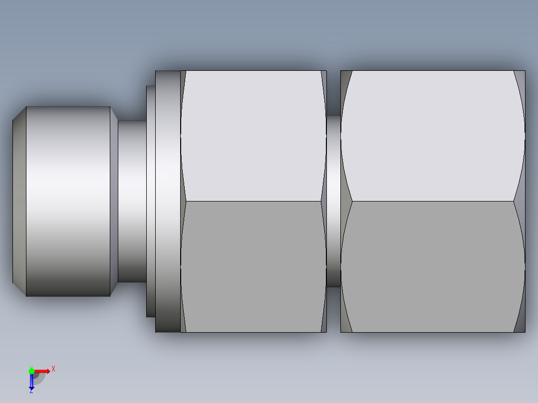 卡套式工业通用硬管接头EO_Swivel_connector_EGE10SMEDCF俯视图