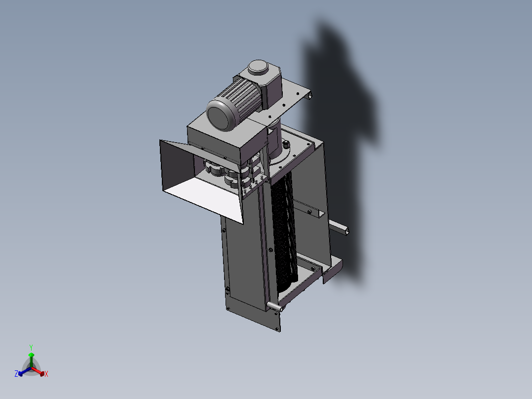粉碎脱水机正等轴测图