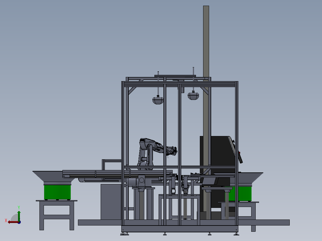 232机器人装配站后视图