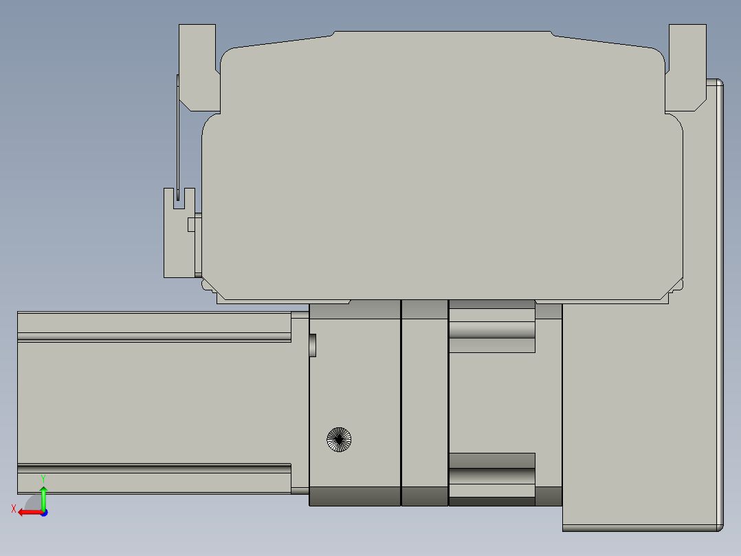 直线模组LHB21-L40-S1250-LD设计图纸后视图