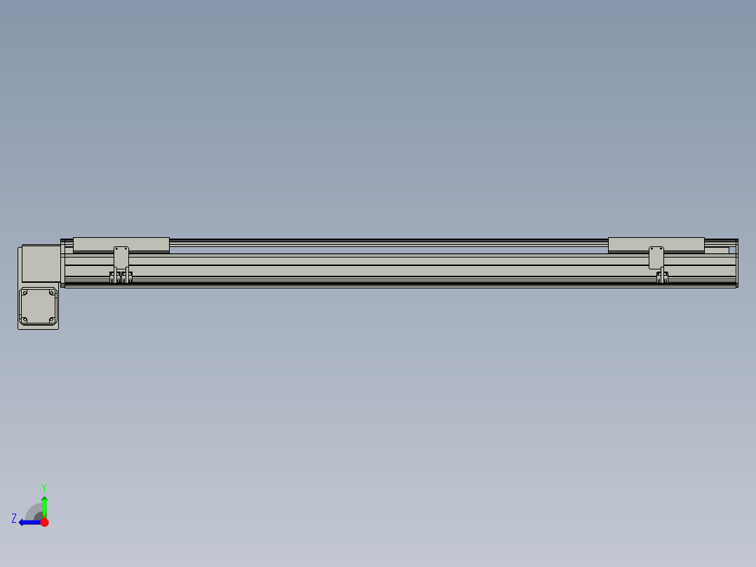 直线模组LHB21-L40-S1250-LD设计图纸右视图