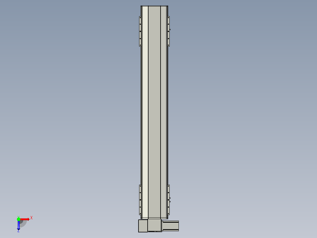 直线模组LHB21-L40-S1250-LD设计图纸俯视图