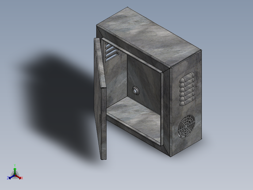 电气外壳正等轴测图