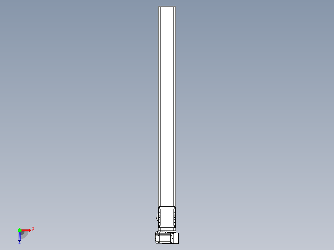 同步带全封闭直线模组TPA-HCB-105D-90-L1150-RU-C-P20-N3俯视图