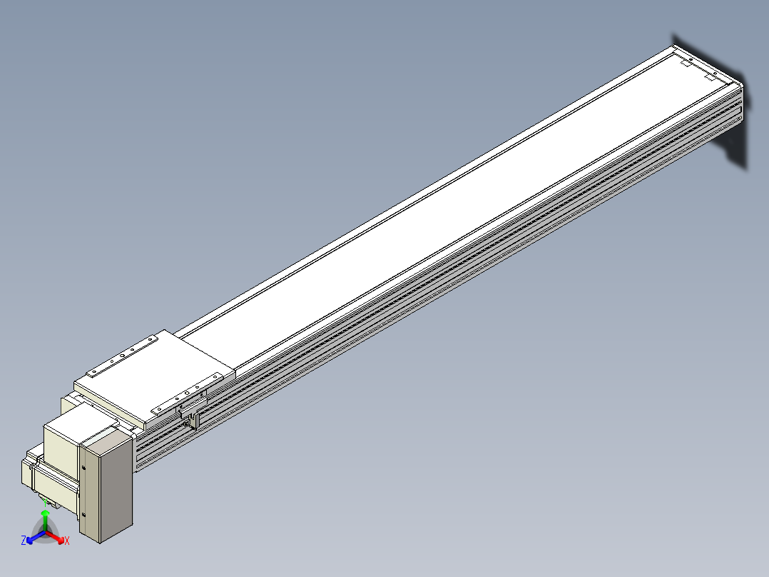 同步带全封闭直线模组TPA-HCB-14D-120-L950-RP-C-P40-N3主视图