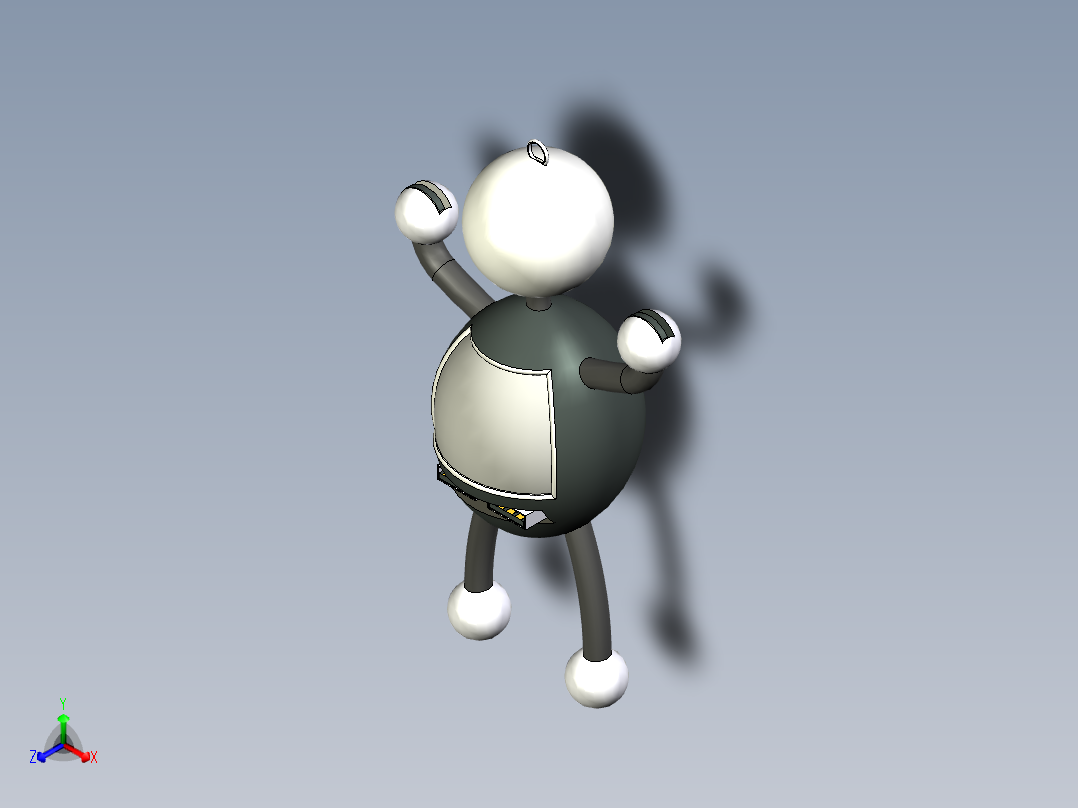 机器人usb集线器正等轴测图