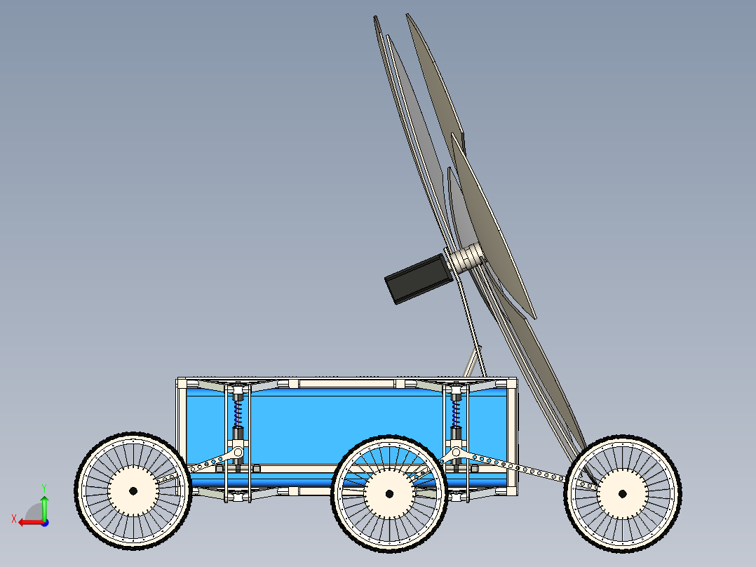 Lunar TORCH太阳能电动月球车后视图