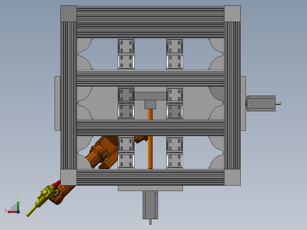 带有多轴移动底座的激光切割机械手1321074==100后视图
