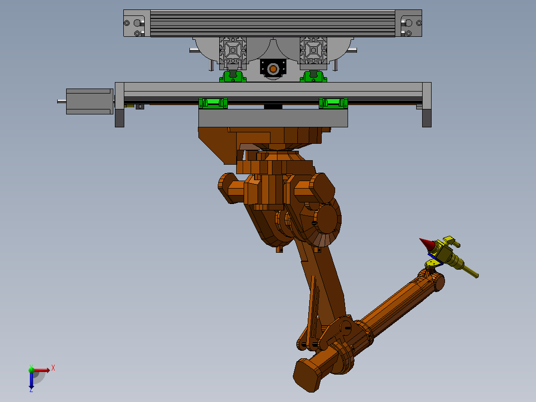 带有多轴移动底座的激光切割机械手1321074==100俯视图