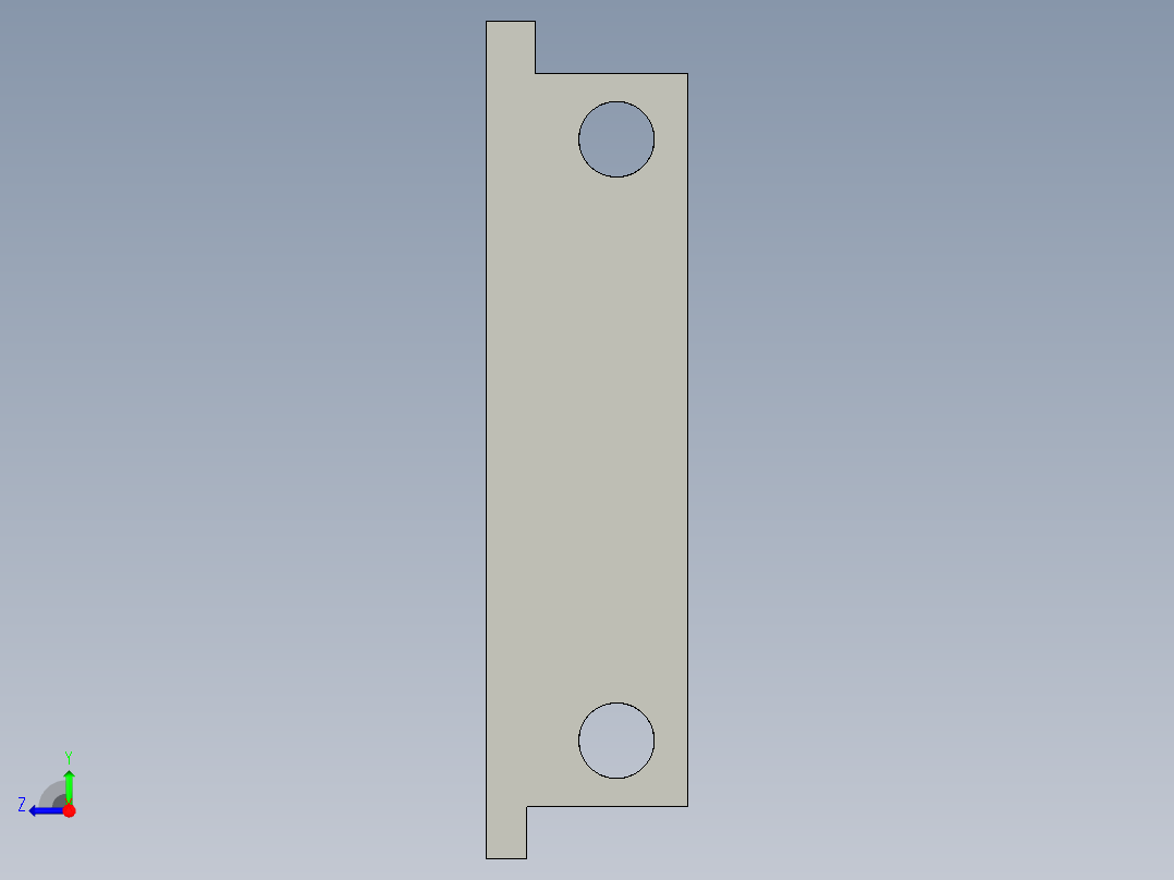 基恩士FS2-60G_bracket_kc图纸模型右视图